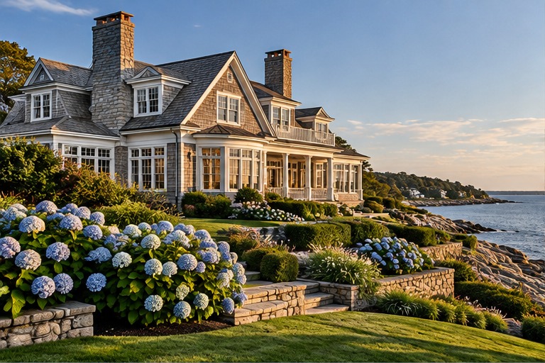 New England waterfront estate
